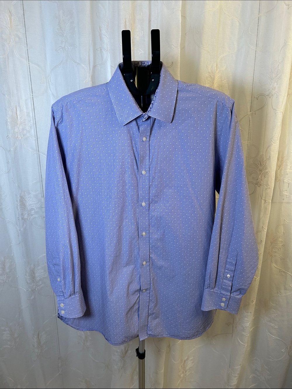 Ted Baker Endurance Purple Geometric Dotted Dress Shirt Size 17 32/33 XL